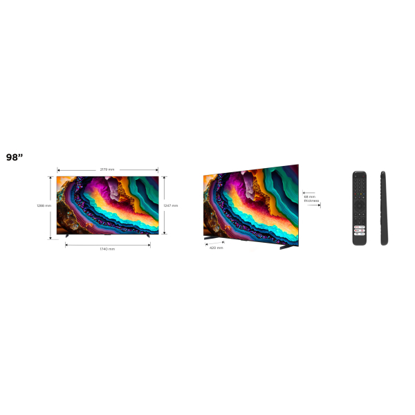 TCL 4K DLED Android Smart XXXL TV 98P745 144HZ (2023) 98″ - Afbeelding 9
