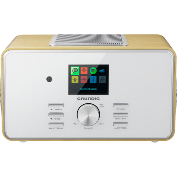 Grundig DTR 6000 X Draagbaar Analoog & digitaal Eiken, Wit