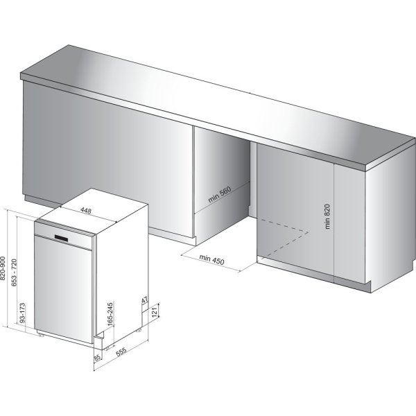 Whirlpool WSBO 3O23 PF X Semi-ingebouwd 10 couverts - Afbeelding 2