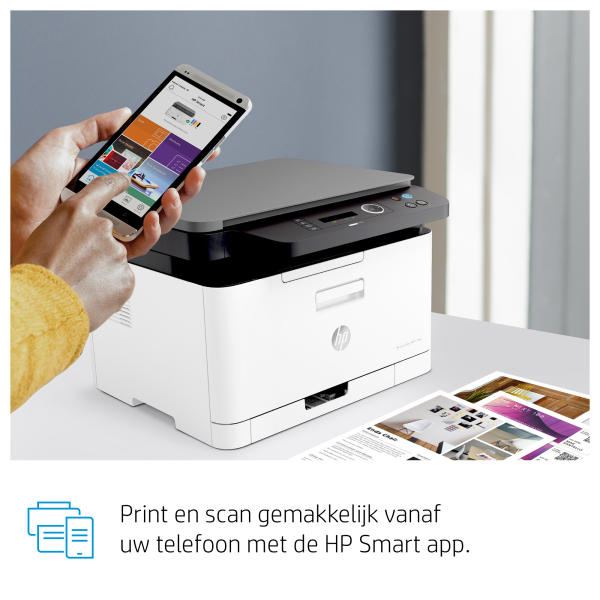 HP Color Laser MFP 178nw, Kleur, Printer voor Printen, kopiëren, scannen, Scans naar pdf - Afbeelding 3