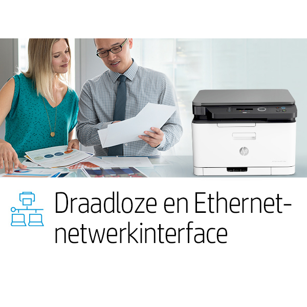 HP Color Laser MFP 178nw, Kleur, Printer voor Printen, kopiëren, scannen, Scans naar pdf - Afbeelding 4