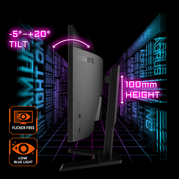 GIGABYTE GS34WQC computer monitor 86,4 cm (34") 3440 x 1440 Pixels Wide Quad HD LCD Zwart - Afbeelding 13