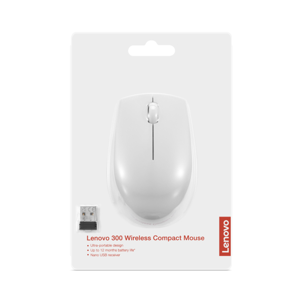 Lenovo 300 WIRELESS MOUSE?GREY muis Kantoor Ambidextrous RF Draadloos Optisch 1000 DPI - Afbeelding 5