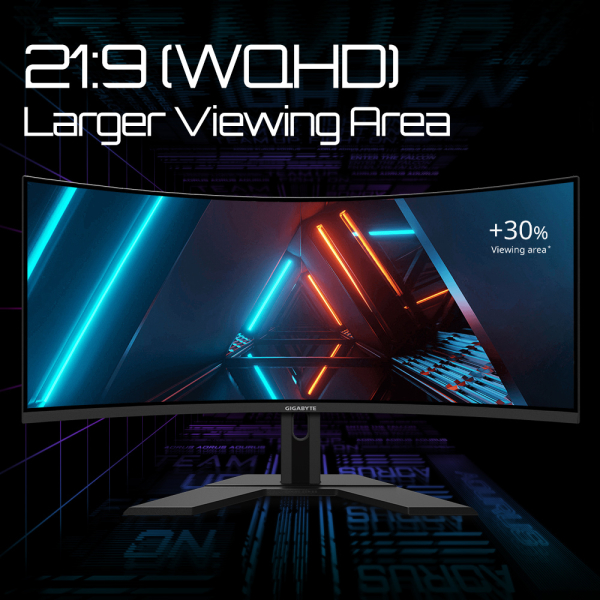 GIGABYTE G34WQC A computer monitor 86,4 cm (34") 3440 x 1440 Pixels UltraWide Quad HD LCD Zwart - Afbeelding 7