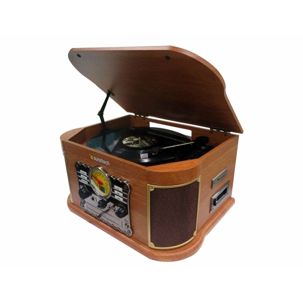 Platenspeler Sunstech PXRC52CDWD Bruin Hout - Afbeelding 5