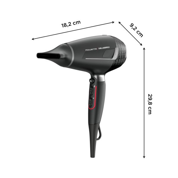 Rowenta K/Pro Stylist CV887L haardroger 2200 W Zwart - Afbeelding 8