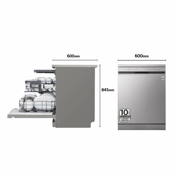Vaatwasser LG DF243FVS Staal 60 cm - Afbeelding 3