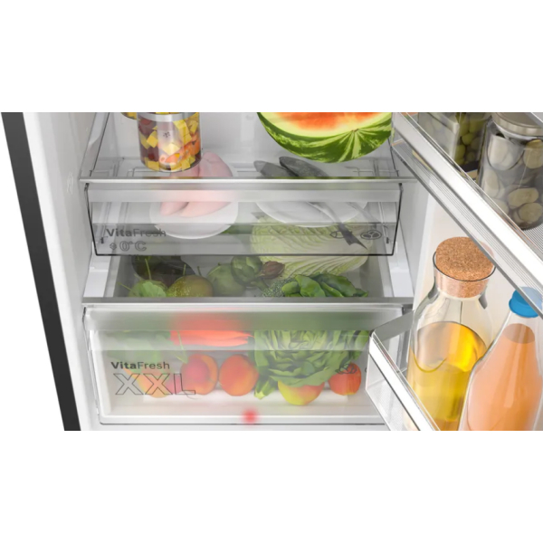 Bosch Serie 4 KGN39OXBT koel-vriescombinatie Vrijstaand 363 l B Zwart - Afbeelding 4