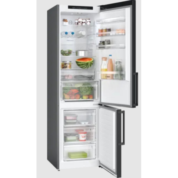 Bosch Serie 4 KGN39OXBT koel-vriescombinatie Vrijstaand 363 l B Zwart - Afbeelding 2