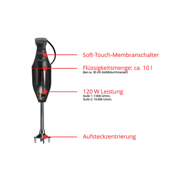 ESGE M 100 D Staafmixer 120 W Zwart - Afbeelding 9