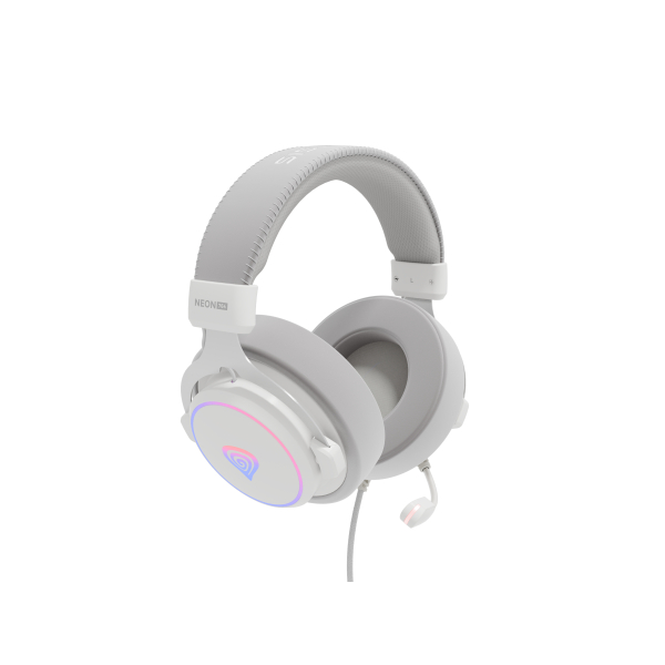 GENESIS Neon 764 Headset Bedraad Hoofdband Gamen USB Type-A Wit - Afbeelding 3