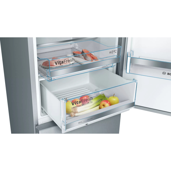 Bosch Serie 6 KGE368LCP koel-vriescombinatie Vrijstaand 308 l C Roestvrijstaal - Afbeelding 4