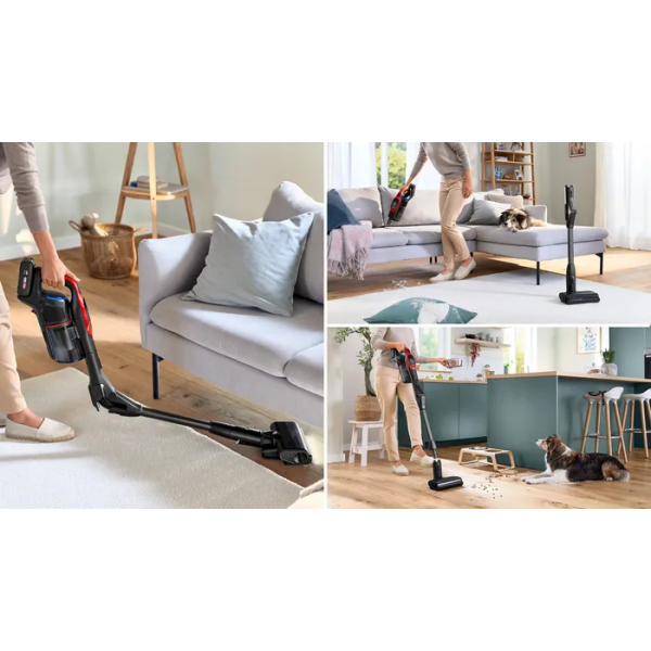 Bosch BCS1041PET steelstofzuiger & elektrische bezem Batterij/Accu Droog HEPA Zakloos 0,4 l 23,5 W Zwart, Rood 4 Ah - Afbeelding 16