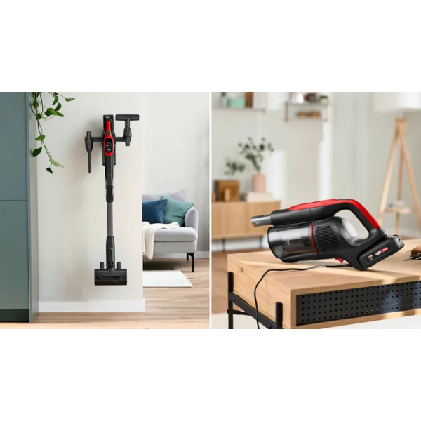 Bosch BCS1041PET steelstofzuiger & elektrische bezem Batterij/Accu Droog HEPA Zakloos 0,4 l 23,5 W Zwart, Rood 4 Ah - Afbeelding 17