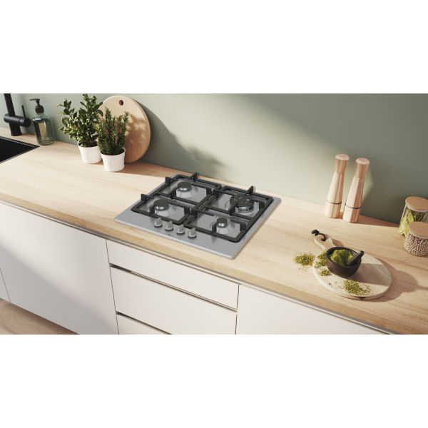 Bosch Serie 4 PGH6B5K90 kookplaat Roestvrijstaal Ingebouwd 58 cm Gaskookplaat 4 zone(s) - Afbeelding 6