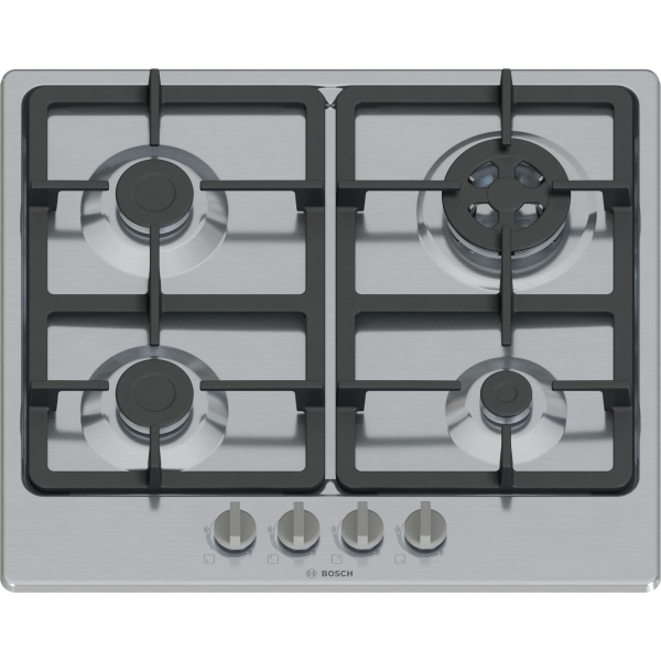 Bosch Serie 4 PGH6B5K90 kookplaat Roestvrijstaal Ingebouwd 58 cm Gaskookplaat 4 zone(s) - Afbeelding 2