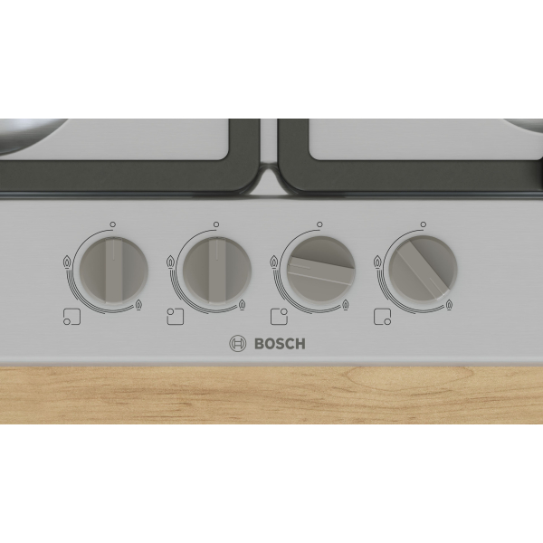 Bosch Serie 4 PGH6B5K90 kookplaat Roestvrijstaal Ingebouwd 58 cm Gaskookplaat 4 zone(s) - Afbeelding 3
