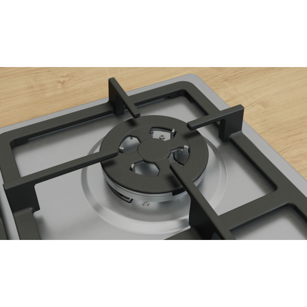 Bosch Serie 4 PGH6B5K90 kookplaat Roestvrijstaal Ingebouwd 58 cm Gaskookplaat 4 zone(s) - Afbeelding 4