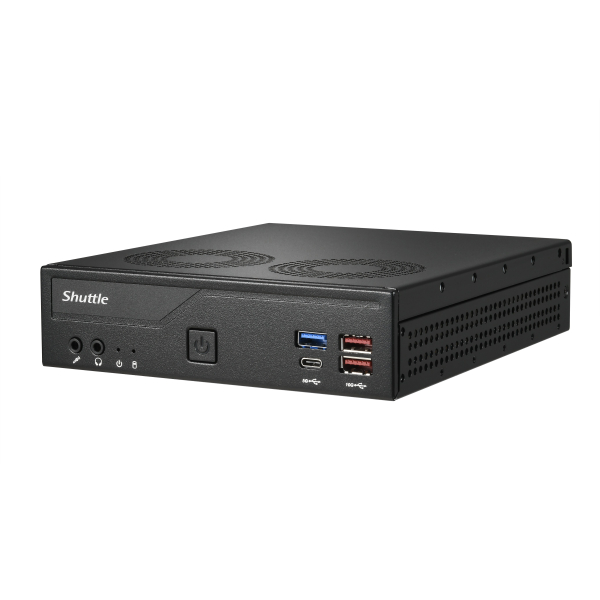 Shuttle Slim PC DH770 , S1700, 2x HDMI, 2x DP , 2x 2.5G LAN, 2x COM, 8x USB, 1x 2.5", 2x M.2, 24/7 permanent gebruik, incl. VESA - Afbeelding 4
