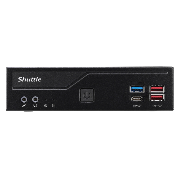 Shuttle Slim PC DH770 , S1700, 2x HDMI, 2x DP , 2x 2.5G LAN, 2x COM, 8x USB, 1x 2.5", 2x M.2, 24/7 permanent gebruik, incl. VESA - Afbeelding 2